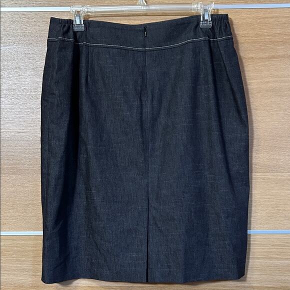 Kasper Black lined denim jacket & skirt set - women’s Sz 16W - Picture 5 of 6